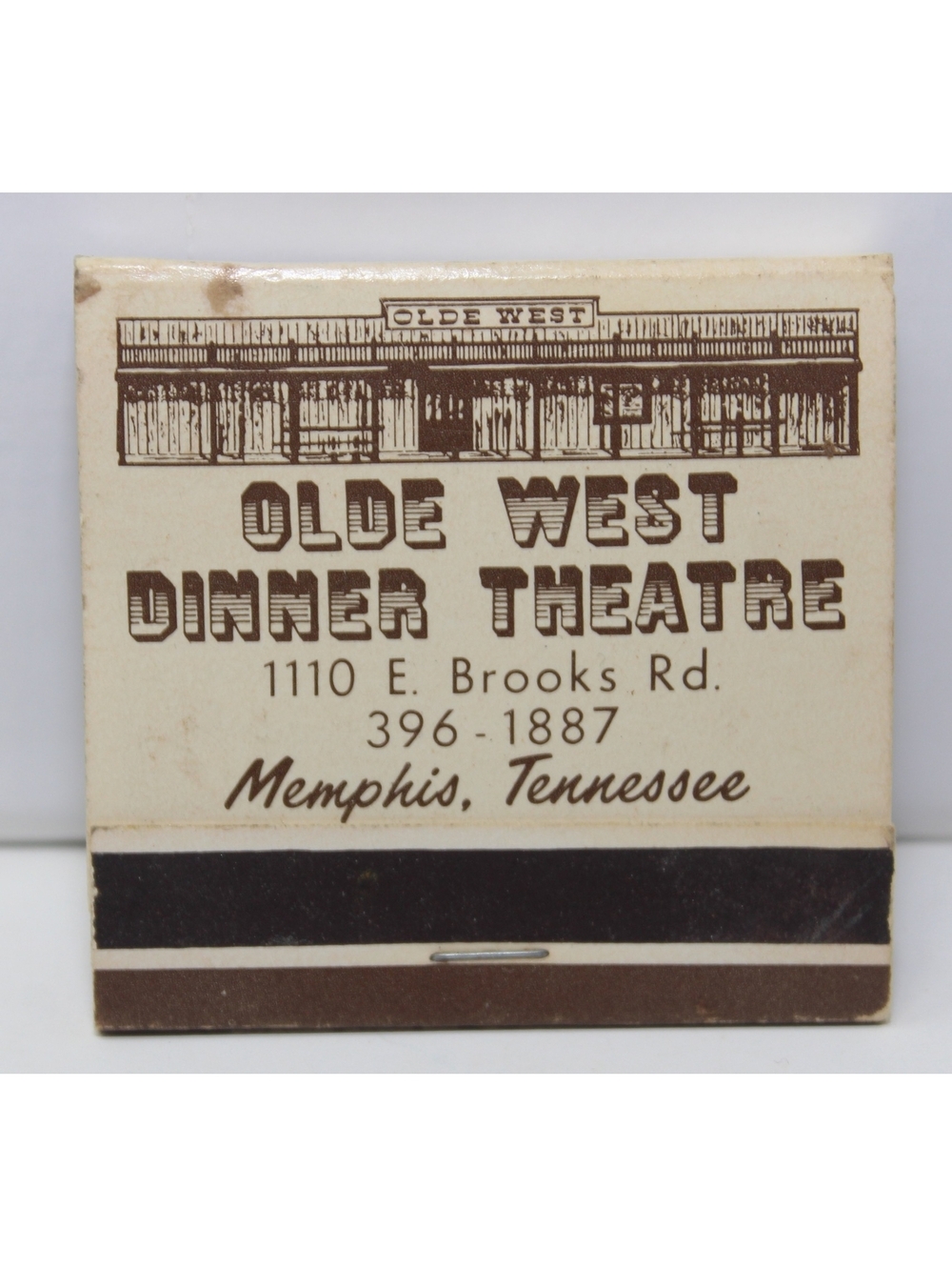 Vintage 60s Matchbook Olde West Dinner Theatre E. Brooks Road Memphis, Tennessee